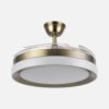 Ventilador Dc Zenit Cuero 59w 4aspas Desplegables 107d 6980lm 6vel 3000k,4000k,6000k, Remoto+reg.intens+temporizador+memoria