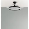 Ventilador Dc Zenit Negro 72w 3aspas Desplegables 107d 7200lm 6vel 3000k,4500k,6000k, Remoto+temporizador+memoria