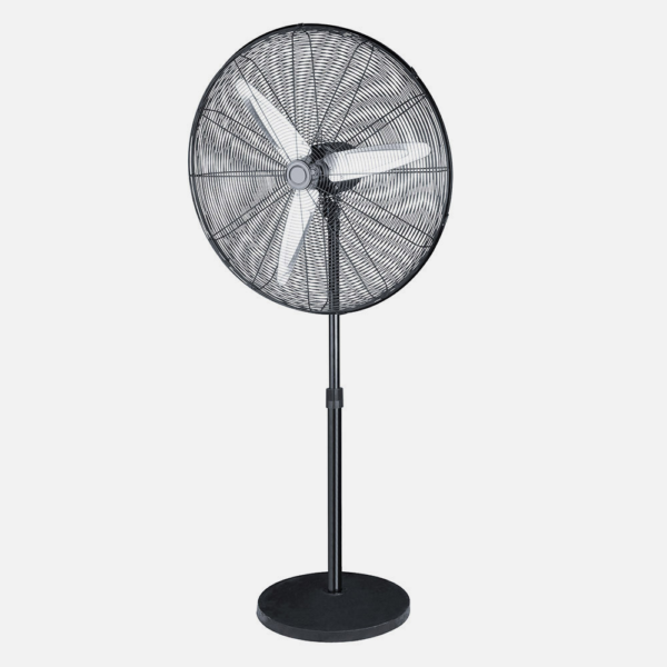 Ventilador De Pie Alarcon 200w Negro 3vel 80d 3asp.aluminio Plata Orientable Y Oscilante