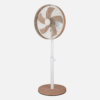 Ventilador De Pie Alcañiz Blanco/haya 3vel.50w.5aspas Oscilante Y Rotatorio Regx45x37cm