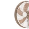Ventilador De Pie Alcañiz Blanco/haya 3vel.50w.5aspas Oscilante Y Rotatorio Regx45x37cm