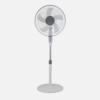 Ventilador De Pie Belmonte Blanco/gris 3 Vel.45w 5aspas Orientable, Fijo Y Rotatorio Regx43x40 Cm