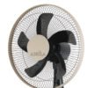 Ventilador De Pie Belmonte Negro/beis 3 Vel.45w 5aspas Orientable, Fijo y Rotatorio Regx43x40 Cm