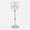 Ventilador De Pie Bise Blanc 3 Vel 45w Regx43x40cm Oscilante 3 Aspas Blancas C/remoto Y Temporizador