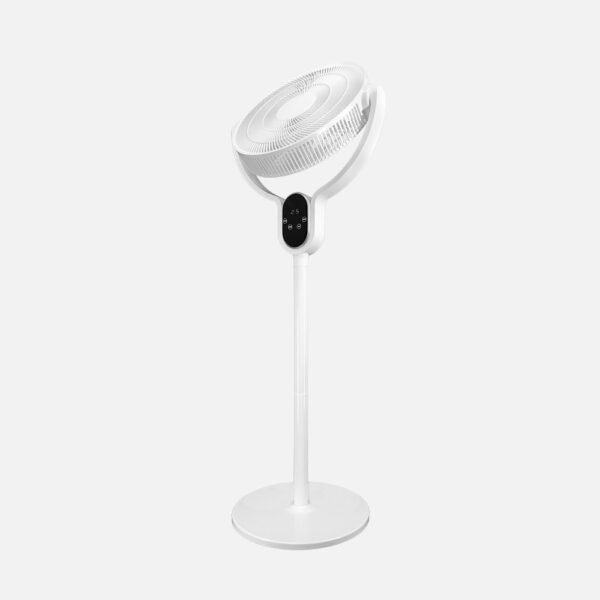 Ventilador De Pie Cadalso Blanco 8vel 25w 9asp 45d Fijo/rotat.motor.dc,remoto 100/138x48x40cm