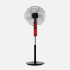 Ventilador De Pie Circus Rojo/negro 3vel 45w Regx43x40cm Oscilante 5asp.c/ Remoto,temporizador