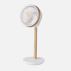 Ventilador De Pie Colibri Blanco/haya 25w 12vel 70x 28,5x28,5cm 3asp Motor Dc C/remoto Y Temporizador