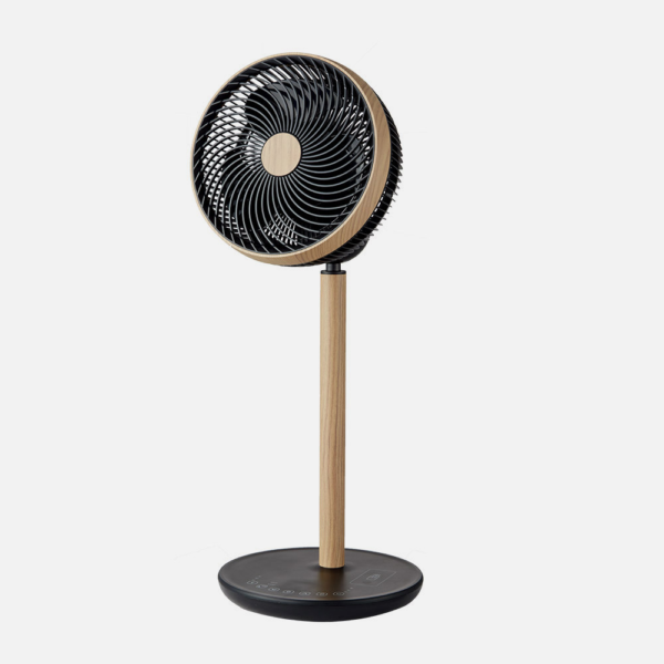 Ventilador De Pie Colibri Negro/haya 25w 12vel 70x28,5x28,5cm 3asp Motor Dc C/remoto Y Temporizador