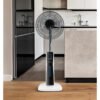 Ventilador De Pie Corvo Blan/negro 3 Vel.75w.5Asp  Nebulizador 125x43x40cm  Remoto Y Temporizador, Tanque De Agua 2l