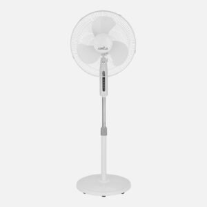Ventilador De Pie Etesio Blanco 3 Velocides 40w Oscilante 3 Aspas blancas Regx43x40 Cm
