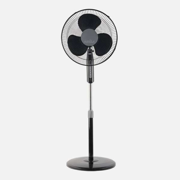Ventilador De Pie Etesio Negro 3 Velocidades 40w Oscilante 3 Aspas blancas Regx43x40 Cm