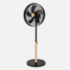 Ventilador De Pie Falcon Negro/haya 3vel.50w.5aspas Oscilante Y Rotatorio Regx45x37cm