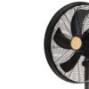 Ventilador De Pie Falcon Negro/haya 3vel.50w.5aspas Oscilante Y Rotatorio Regx45x37cm