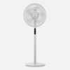 Ventilador De Pie Icono Blanc 3vel 45w  119x44x40 Cm Oscilante 5asp.c/ Remoto,temporizador