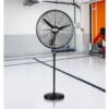 Ventilador De Pie Indust.tormenta Negro 3velocidades 280w 3aspas Fijo Y Rotatorio Regx81x81 Cm