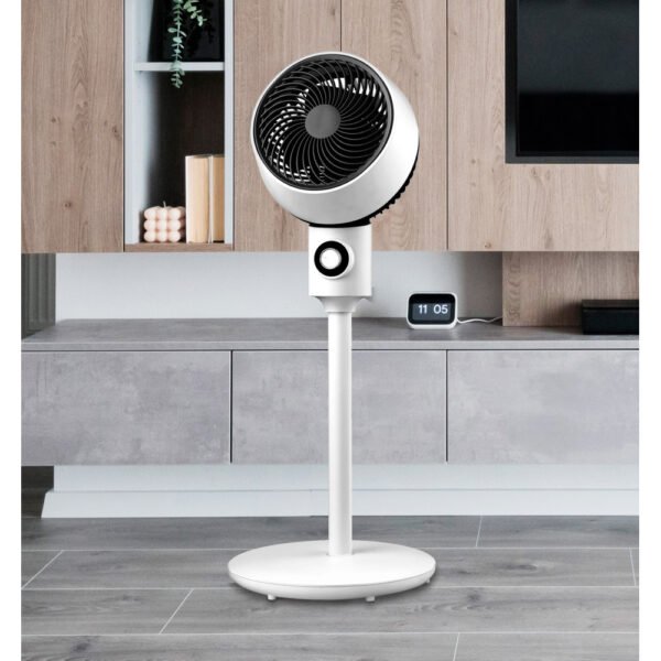 Ventilador De Pie Ozono Blanco/negro 3 Vel.40w 3aspas Orientable, Fijo Y Rotatorio 86x34x34cm
