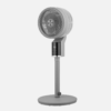 Ventilador De Pie Persa Gris/cromo 50w 3vel Regx33x33cm Oscilante, Display, Remoto Y Temporizador