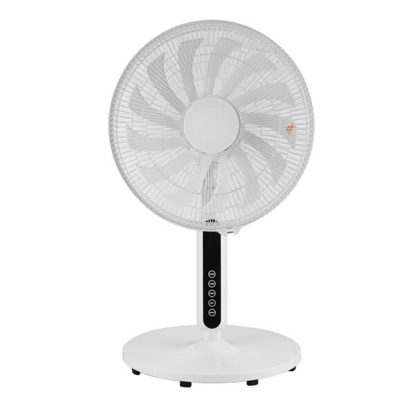 Ventilador De Pie Torbellino Blanco 3velocidades 60w 13aspas Regx41x41 Display Oscilante,remoto,temporizador