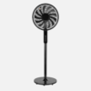 Ventilador De Pie Torbellino Negro 3velocidades 60w 13aspas Regx41x41 Display Oscilante, Remoto, Temporizador