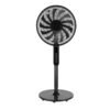 Ventilador De Pie Torbellino Negro 3velocidades 60w 13aspas Regx41x41 Display Oscilante, Remoto, Temporizador