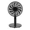 Ventilador De Pie Torbellino Negro 3velocidades 60w 13aspas Regx41x41 Display Oscilante, Remoto, Temporizador