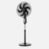 Ventilador De Pie Granizo Negro 3 Vel.85w 6aspas Orientable Regx50x43 Cm