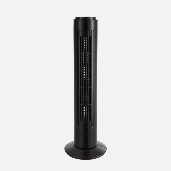 Ventilador De Torre Picaro Negro 3vel 50w C/remoto Temporizador,fijo Y Rotatorio 74x22x22cm