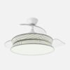 Ventilador Decor 72w Blanco/blanco Plata 108d 3asp  7200lm 3000-4000-6000k Remoto+memo+temp