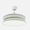 Ventilador Decor 72w Blanco/blanco Plata 108d 3asp  7200lm 3000-4000-6000k Remoto+memo+temp