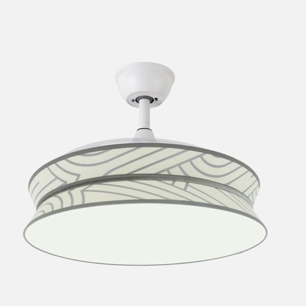 Ventilador Decor 72w Blanco/blanco Plata 108d 3asp  7200lm 3000-4000-6000k Remoto+memo+temp