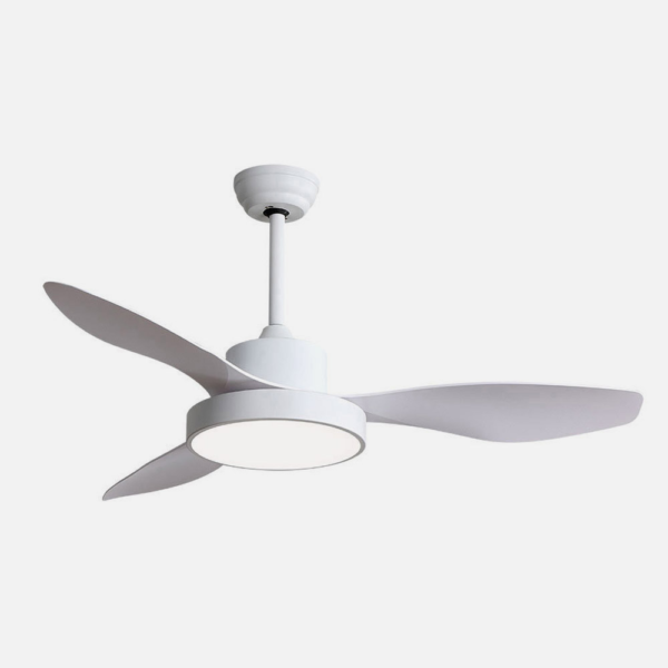 Ventilador Dc Hayate 48w 4080lm Blanco 3 Asp 33/48x120x120cm 3000-4000-6000k C/remoto, Memoria Y Temporizador