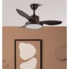 Ventilador Dc Hayate 48w 4080lm Marron 3 Asp 33/48x120x120cm 3000-4000-6000k C/remoto, Memoria Y Temporizador