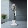 Ventilador Humidificador Pie Iceberg Blanco/negro 80w 3velocidades 3aspas Nebulizador 125x43x38cm Tanque  Agua 2,8l
