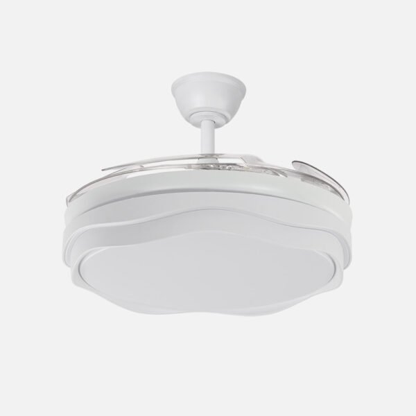 Ventilador Nasim 59w 6980lm Blanco 4 Aspas Desp. 34,5/42x50/107cm 3col.dc.remot+reg.inten