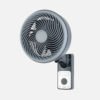 Ventilador Pared Aestus 75w Negro/gris 3vel 5asp C/remoto Alta Velocidad Fijo y Rotatorio Orientable 45,5x27x34cm