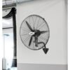 Ventilador Pared Indust.borrasca Negro 3velocidades 280w 3 Aspas Fijo Y Rotatorio 90x81x30cm