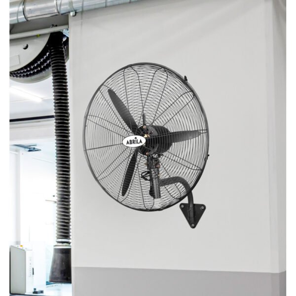 Ventilador Pared Indust.borrasca Negro 3velocidades 280w 3 Aspas Fijo Y Rotatorio 90x81x30cm