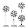 Ventilador Pie 3x1 Mixin Blanco 3vel 60w 7asp 45d  Fijo/rotatorio Suelo/pared/sobremesa Regx45x45cm