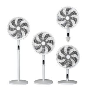 Ventilador Pie 3x1 Mixin Blanco 3vel 60w 7asp 45d  Fijo/rotatorio Suelo/pared/sobremesa Regx45x45cm
