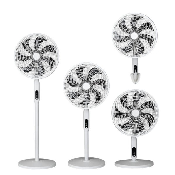 Ventilador Pie 3x1 Mixin Blanco 3vel 60w 7asp 45d  Fijo/rotatorio Suelo/pared/sobremesa Regx45x45cm