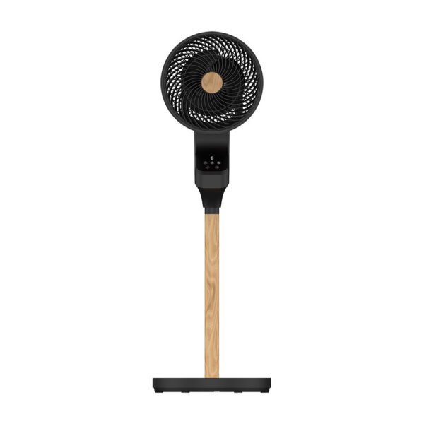 Ventilador Pie Bizancio Negro/haya 50w 3velocidades 95x30x30 Oscilante,tactil Display,remoto Y Temporizador