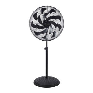 Ventilador Pie Indust.centurion Negro1velecidad 300w 16asp Fijo Y Rotat.oscilante Regx65x59cm