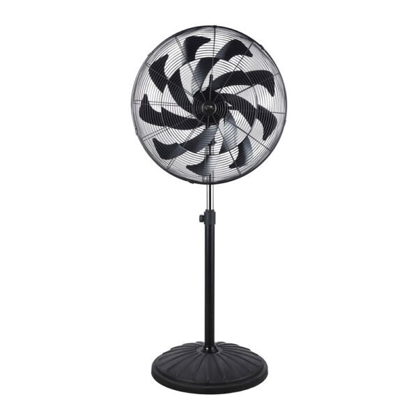 Ventilador Pie Indust.centurion Negro1velecidad 300w 16asp Fijo Y Rotat.oscilante Regx65x59cm