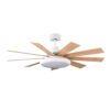 Ventilador Dc Pireo 36w Blanco 9 Aspas Blanca/haya  6 Vel 3000k, 4500k, 6000k 3800lm 132d C/remoto, Memoria Y Temporizador