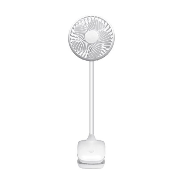 Ventilador Sobremesa C/pinza Sines Blanco 5w 3+1velocidades Recargable Alimen.usb 5asp Motor Dc 36x12,5x11,5cm Inalambrico