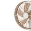 Ventilador Sobremesa Alcañiz Blanco/haya 3vel.45w 5 Aspas Oscilante Y Rotatorio 59x35x28cm