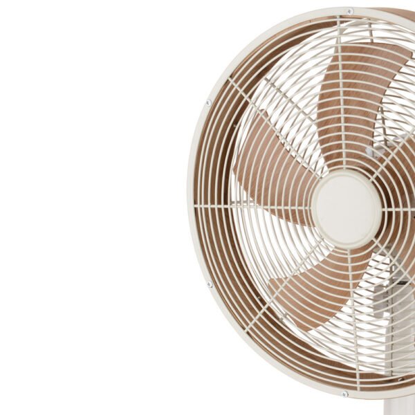 Ventilador Sobremesa Alcañiz Blanco/haya 3vel.45w 5 Aspas Oscilante Y Rotatorio 59x35x28cm