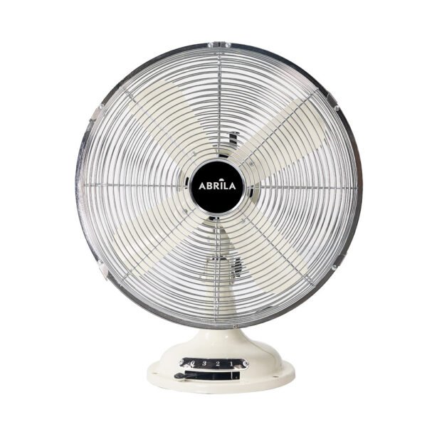 Ventilador Sobremesa Capitolio Crema/cromo 37w 3velocidades 4asp. Fijo Y Rotatorio 42x35x27cm