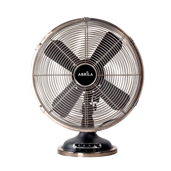 Ventilador Sobremesa Capitolio Negro/cobre 37w 3velocidades 4asp Fijo Y Rotatorio 42x35x27cm