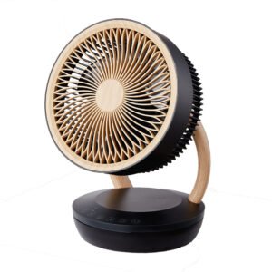 Ventilador Sobremesa Ruiseñor Negro/haya 45w 3vel 3asp Remoto,temporizador,tactil 35,7x25,5x19,3cm